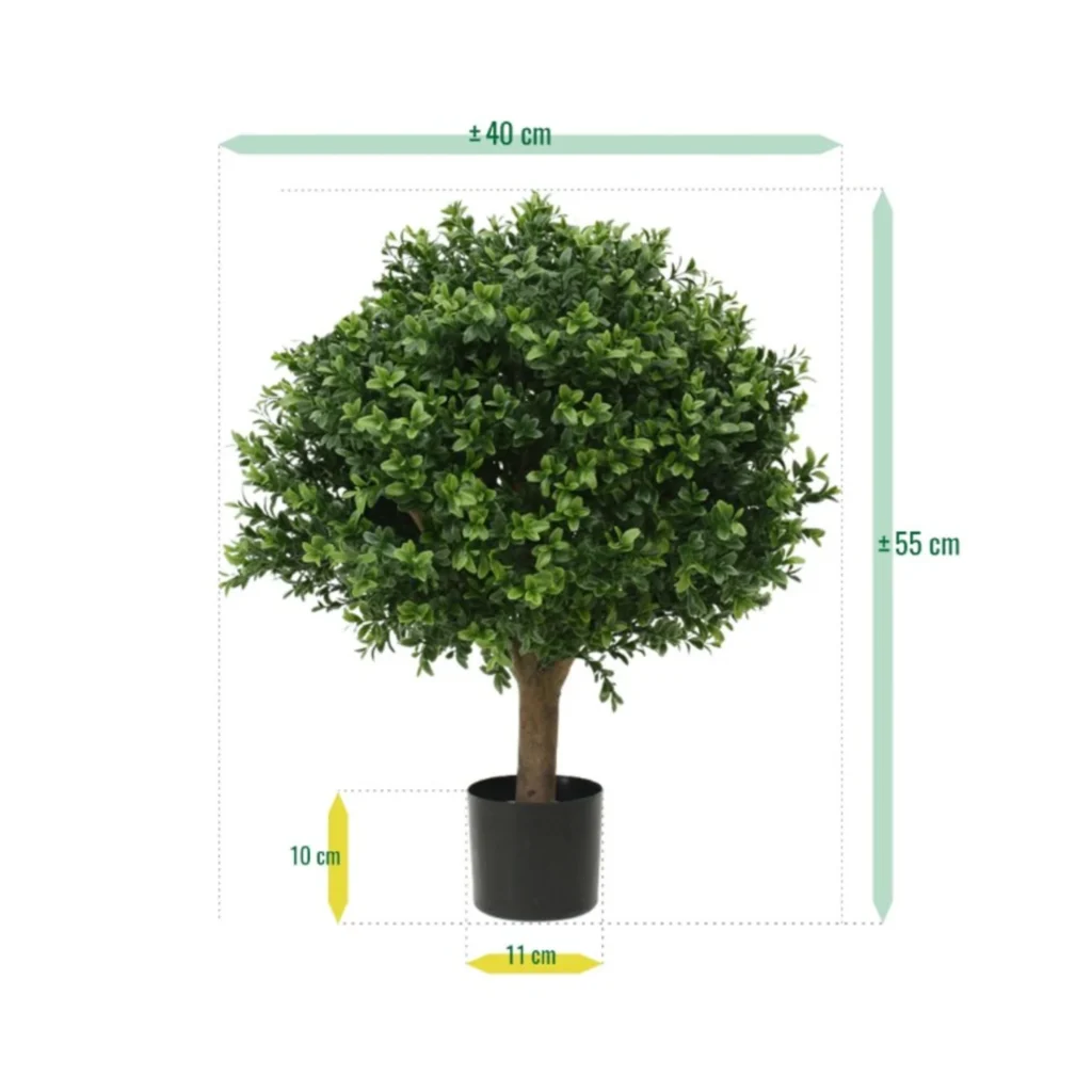 Kunstig Buksbom Ø: 40 cm H55CM (24-028).