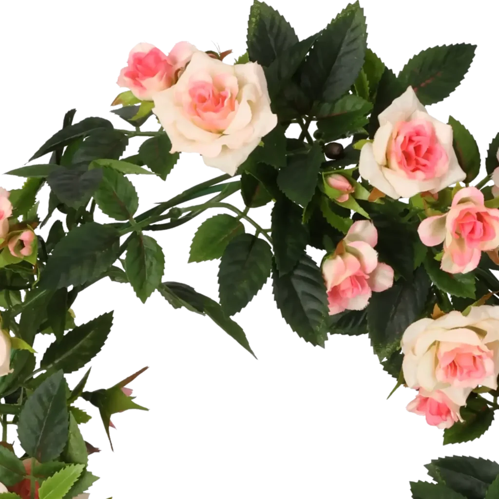 Closeup af Kunstig Rosenring 30 cm.