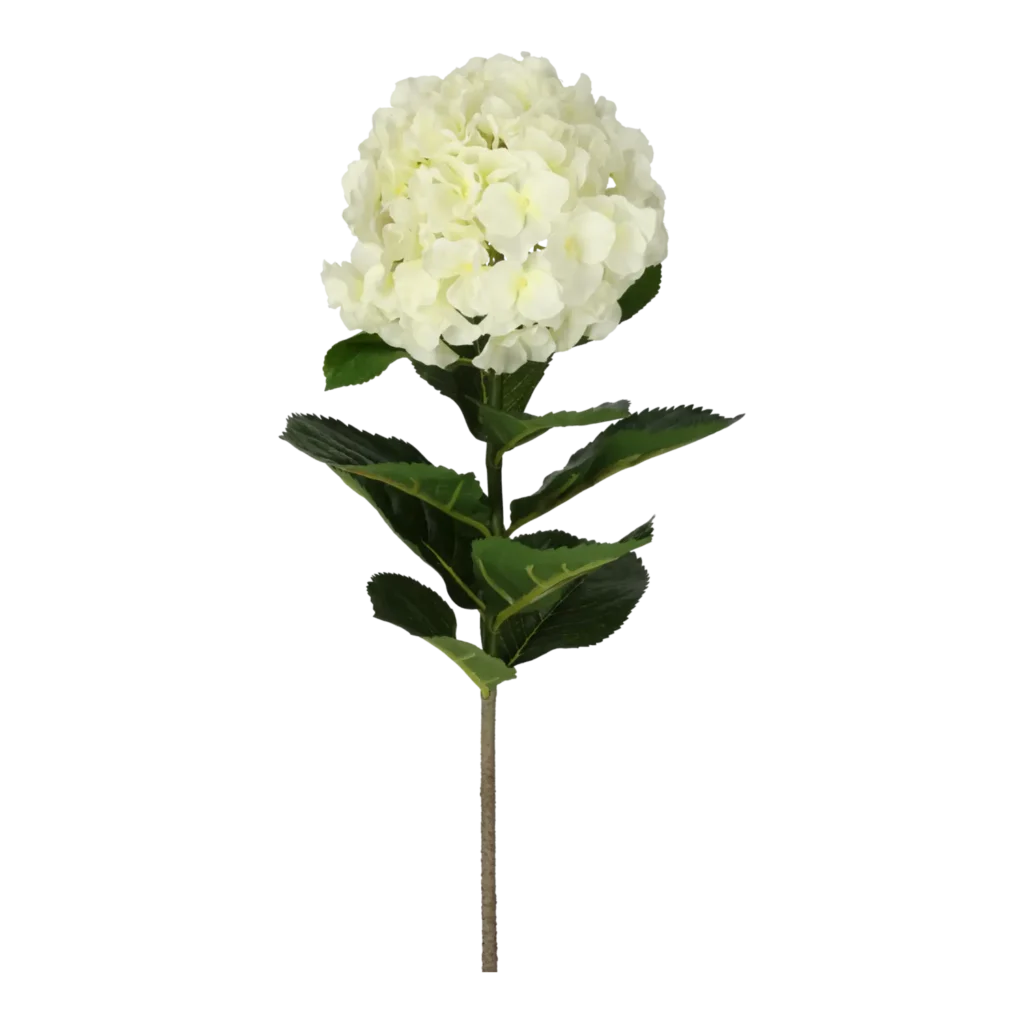 Kunstig Hortensia stilk i creme - L: 50 cm.