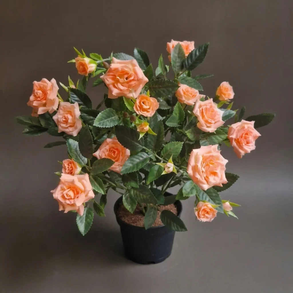 Kunstig Rosenbusk H: 33 cm.