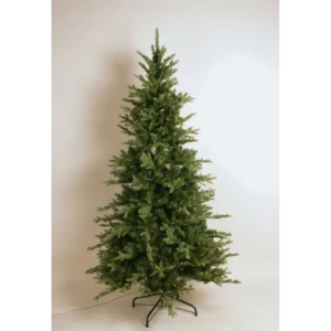 Kunstig juletræ med lys - H: 210 cm.