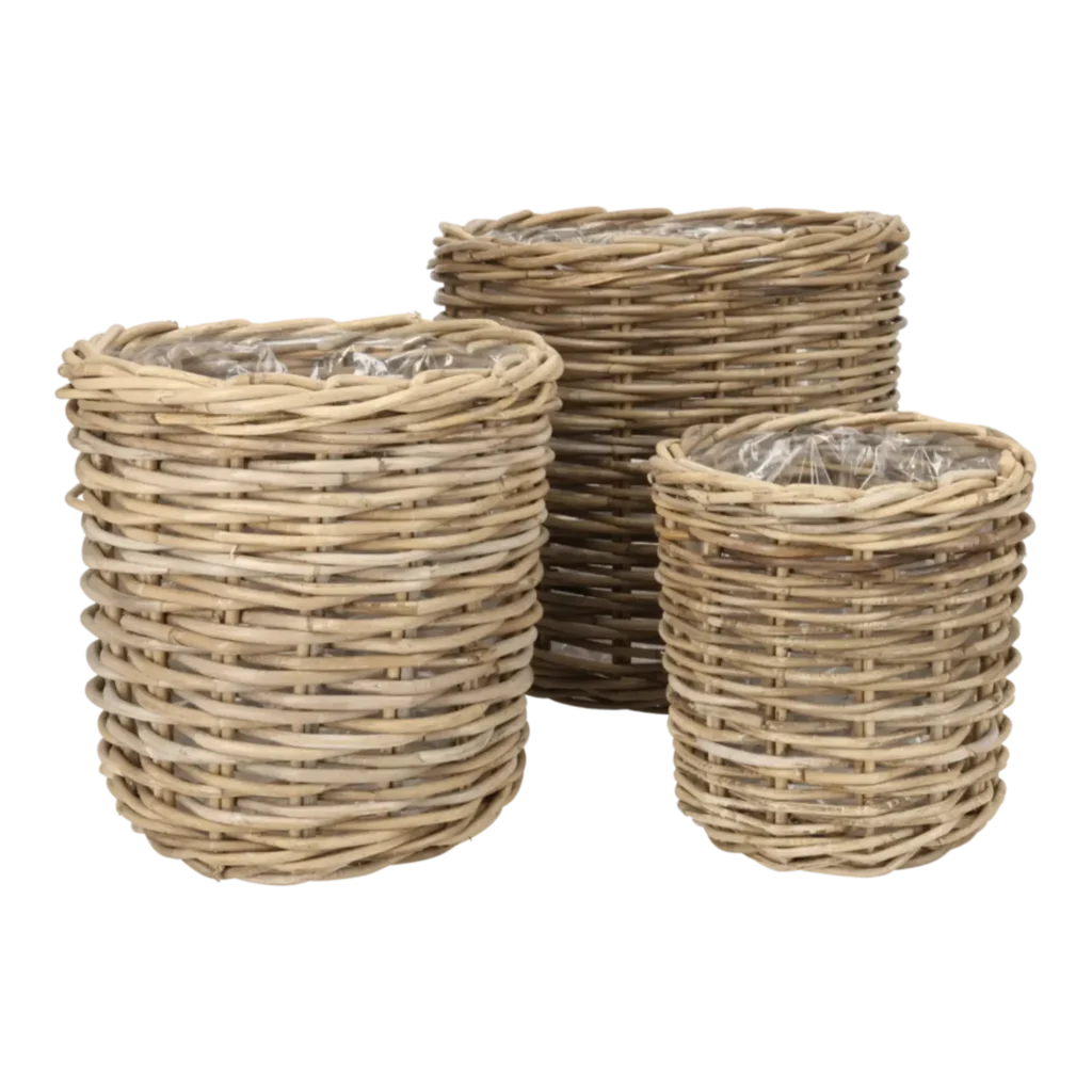 Cylinder rattan basket Ø 32.