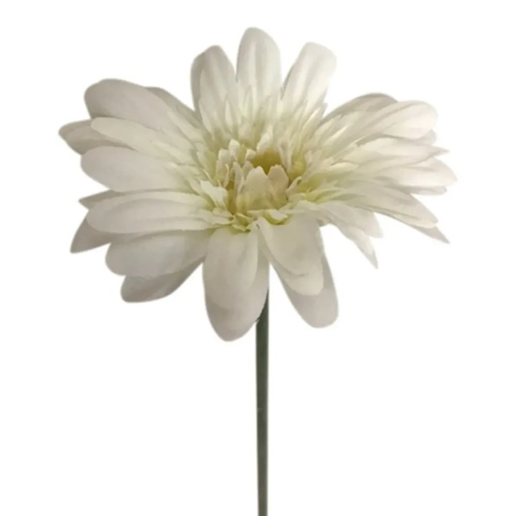 Kunstig hvid gerbera H50 cm.