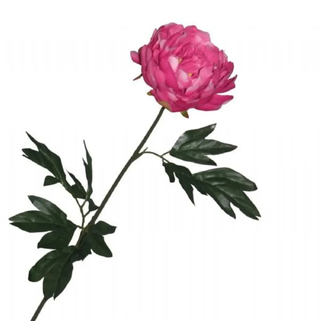 Kunstig pink pæon H75 cm.