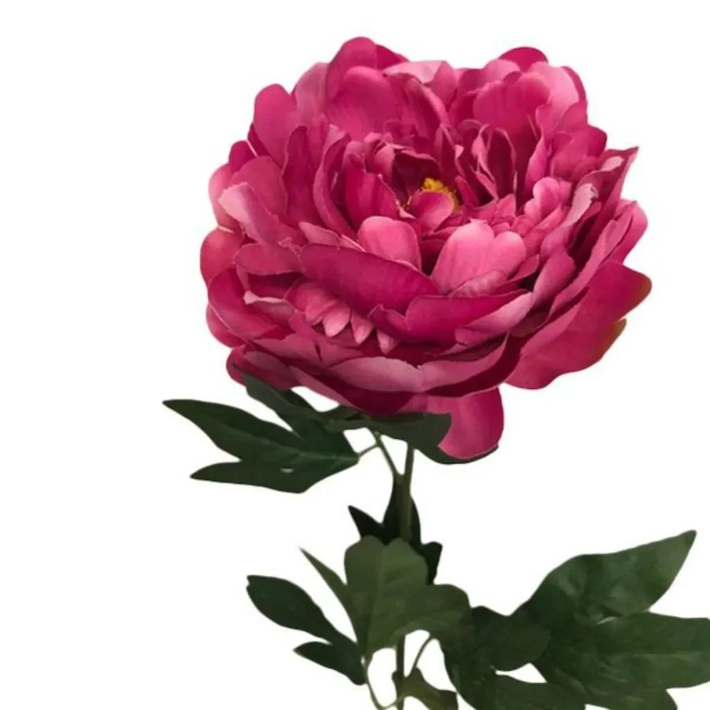 Kunstig pink pæon H75 cm.