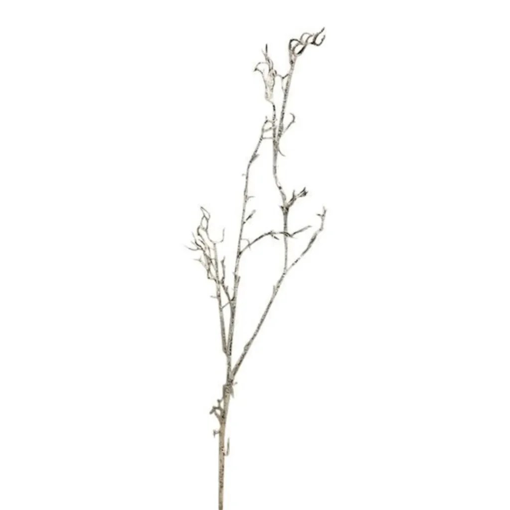 Kunstig dekorationsgren med sne H153 cm.